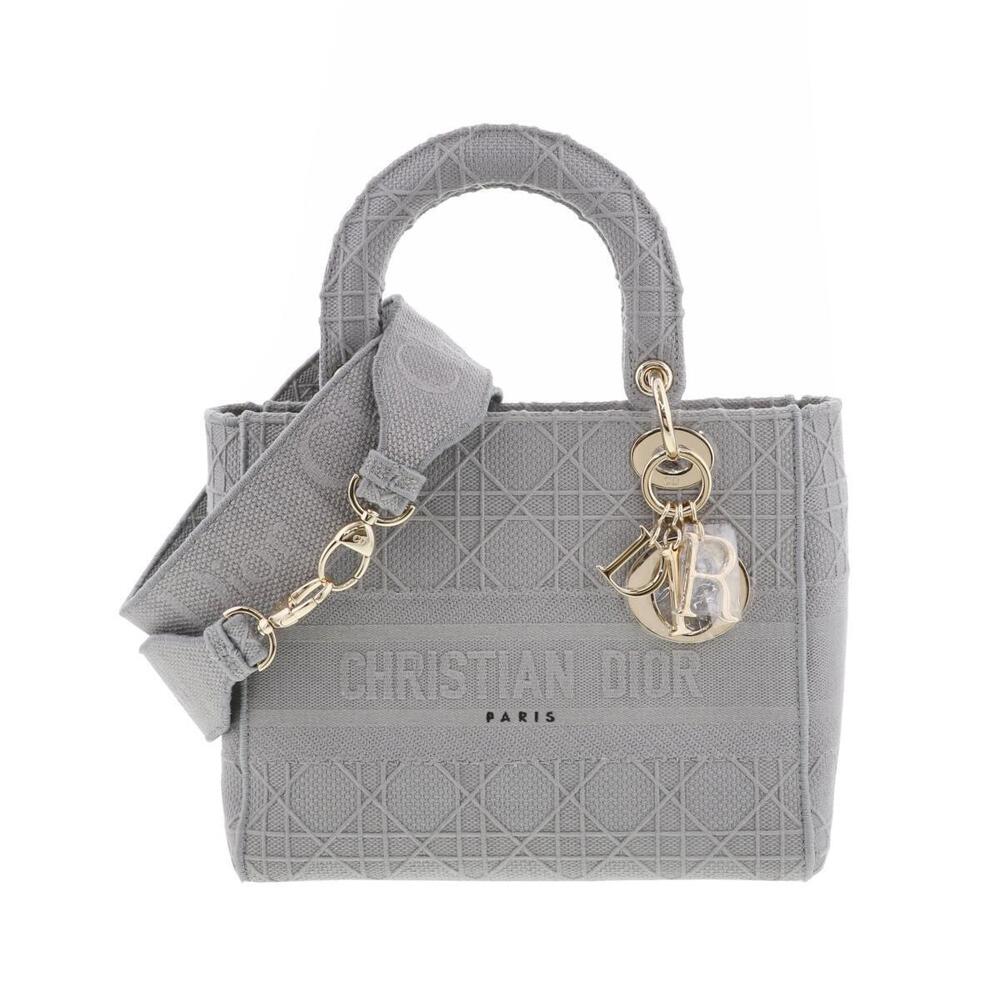 Christian Dior LADY LITE Handbag Gray
